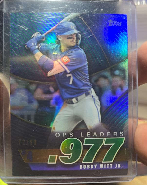 2025 Topps Series 2 #OPS-4 Bobby Witt Jr. OPS Leaders — front