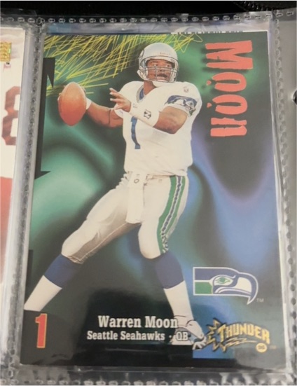 1998 SkyBox Thunder #1 Warren Moon — front