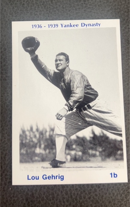 1983 TCMA Yankees Dynasty 1936-1939 #1b Lou Gehrig — front