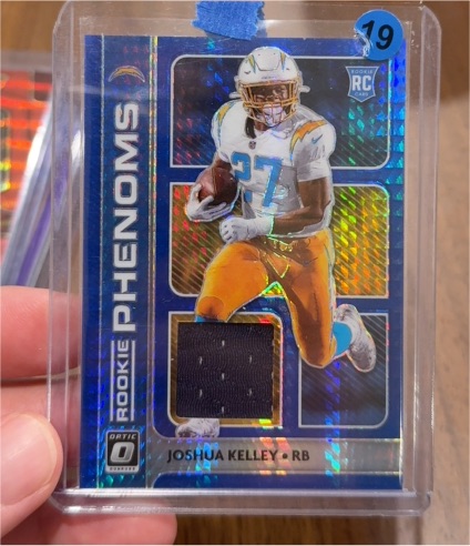 2020 Donruss Optic #RP-58 Joshua Kelley Rookie Phenoms Jersey Patch — front