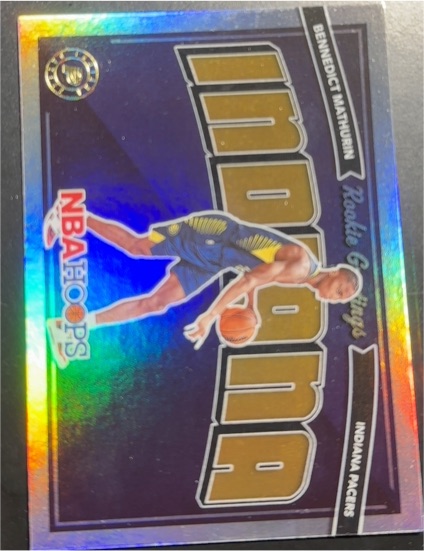 2022-23 Panini NBA Hoops #6 Bennedict Mathurin Rookie Greetings — front