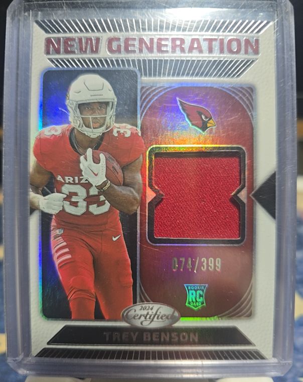 2024 Panini Certified #NGS-TBN Trey Benson New Generation Rookie Patch — front