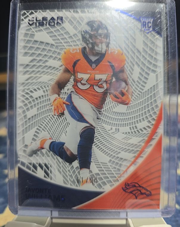 2021 Panini Chronicles Clear Vision #CVR-18 Javonte Williams — front