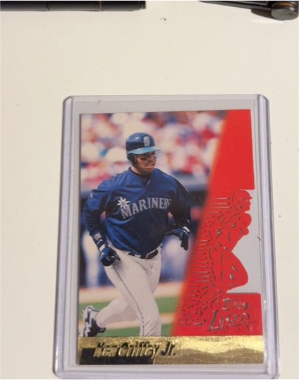 1996 Topps Laser #42 Ken Griffey Jr. — front