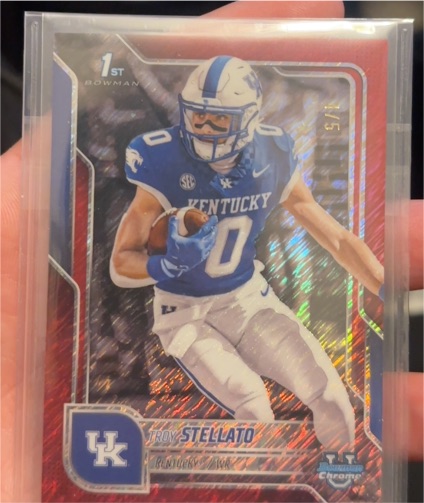 2025 Bowman Chrome University #129 Troy Stellato — front