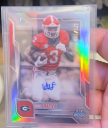 2025 Bowman Chrome University #BCA-NF Nate Frazier Auto Georgia Bulldogs — front