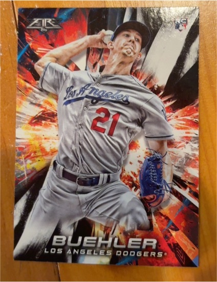 2018 Topps Fire #139 Walker Buehler Rookie Card — front