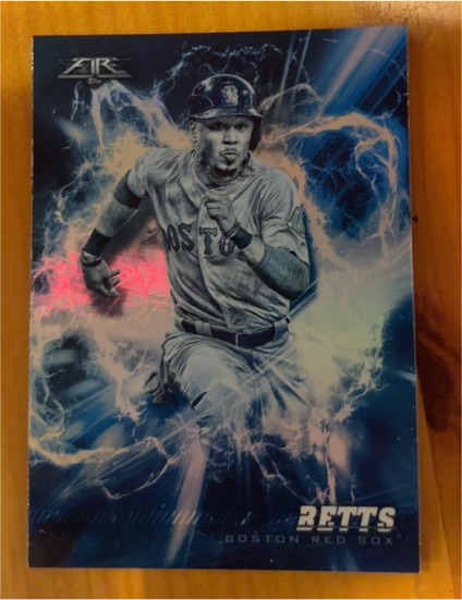 2018 Topps Fire Speed Demons Blue Chip #SD-9 Mookie Betts — front