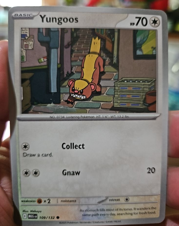 2025 Pokémon ME01: Mega Evolutions #109 Yungoos — front