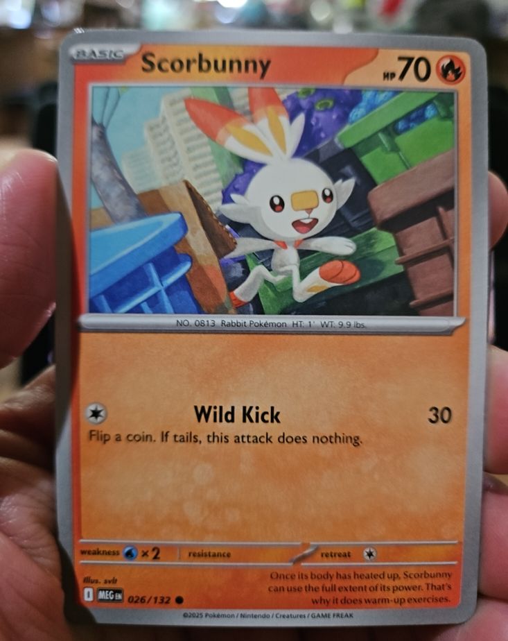 2025 Pokemon Mega Evolution #026 Scorbunny — front