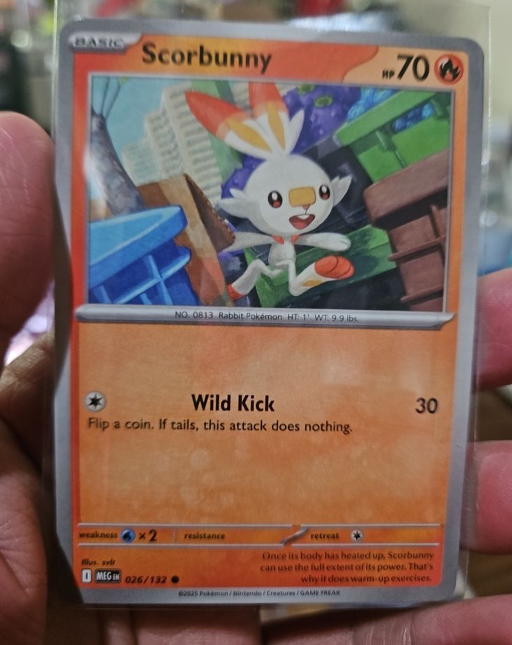 2025 Pokémon Mega Evolution #026 Scorbunny — front