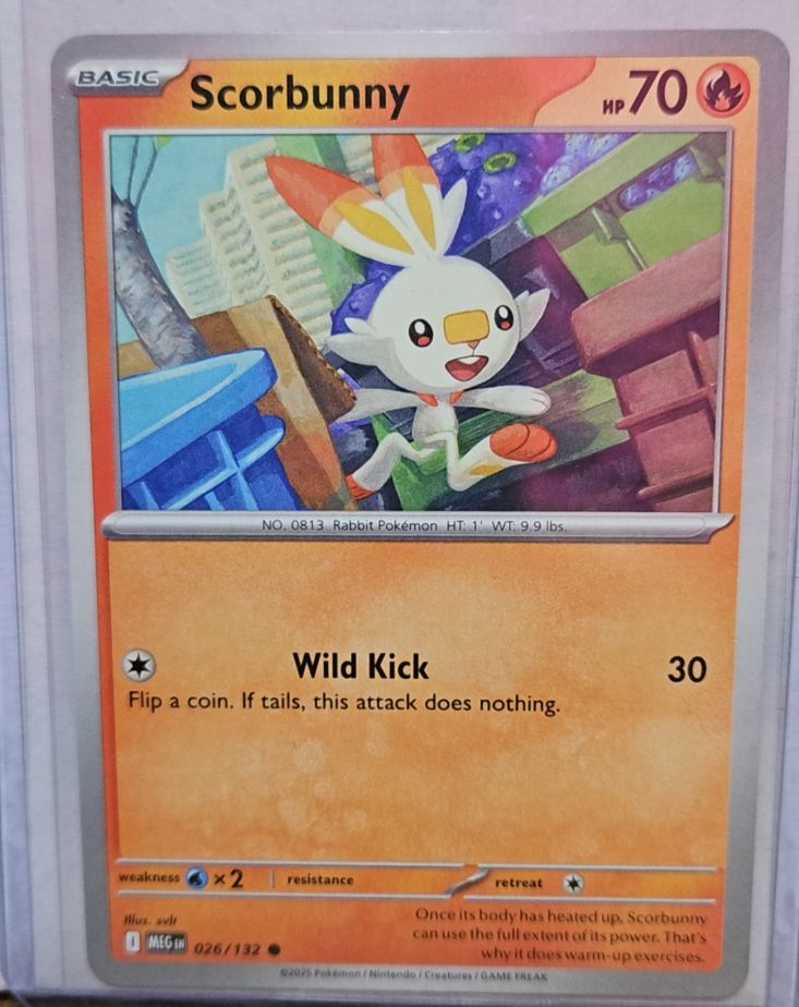 2025 Pokémon ME01: Mega Evolution #026 Scorbunny — front