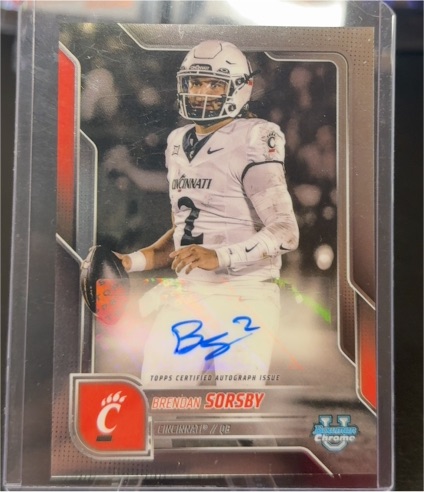 2025 Bowman Chrome #BCA-BS Brendan Sorsby — front
