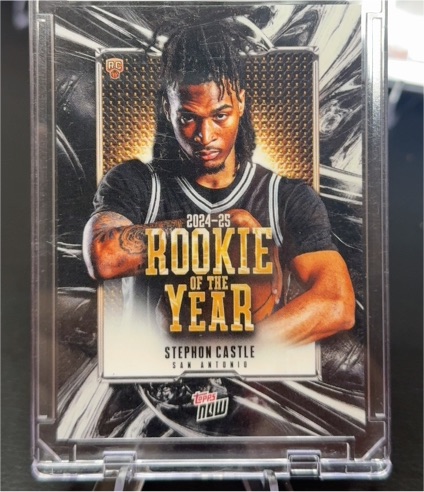2025 Topps NOW #14 Stephon Castle Rookie of the Year — front