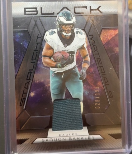 2025 Panini Black Starlight Materials #Saquon Barkley — front