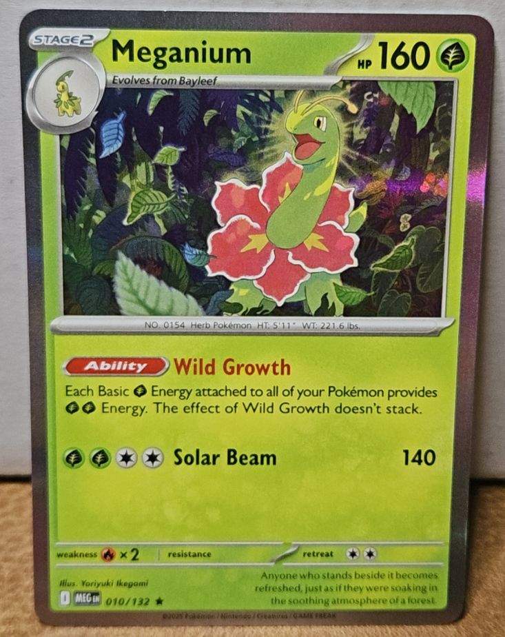 2025 Pokémon ME01: Mega Evolution #010 Meganium — front