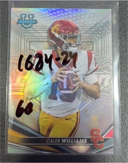 2022 Bowman's Best University #1 Caleb Williams — front