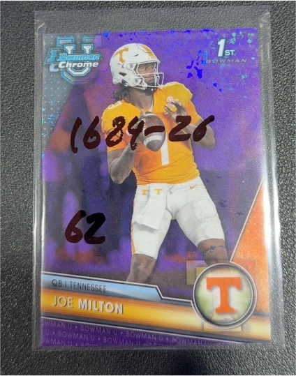 2023 Bowman University Chrome #148 Joe Milton — front