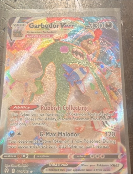 2021 Pokemon TCG Sword & Shield Evolving Skies #101 Garbodor VMAX — front