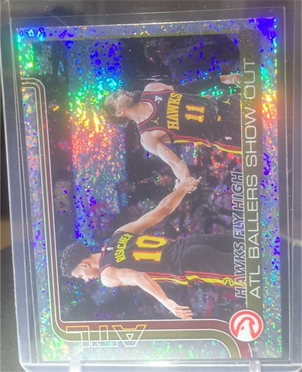 2025-26 Topps #282 Hawks Fly High: ATL Ballers Show Out — front