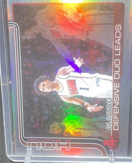 2025-26 Topps #297 Blastoff!: Defensive Duo Leads Houston Rockets — front