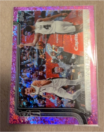 2025-26 Topps Basketball #300 Victor Wembanyama and De'Aaron Fox New Duo Excels — front