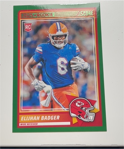 2025 Panini Score #69 Elijhah Badger — front