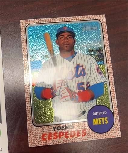 2017 Topps Heritage #406 Yoenis Cespedes — front