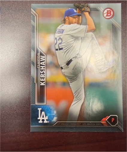 2016 Bowman #40 Clayton Kershaw — front