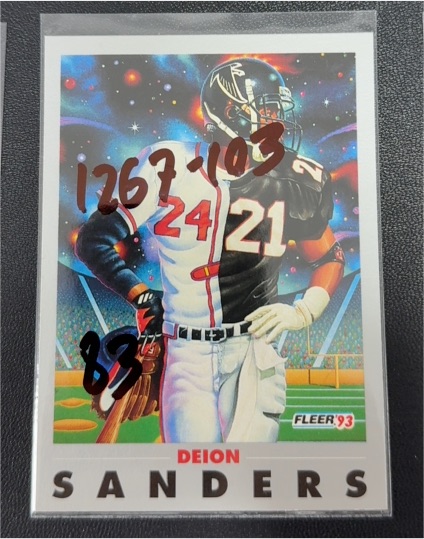 1993 Fleer #263 Deion Sanders — front