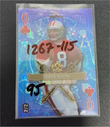 2024 Wild Card 5 Card Draw Queen of Clubs Steve Young — front