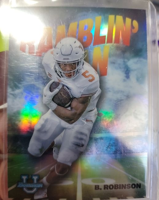 2022 Bowman University Chrome #RM-1 Bijan Robinson Ramblin Man — front