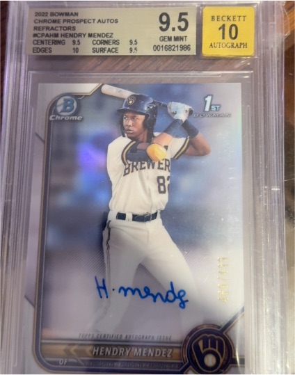 2022 Bowman Chrome #CPAHM Hendry Mendez — front