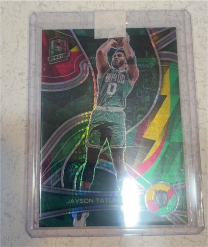 2021-22 Panini Spectra Asia Red Prizm #16 Jayson Tatum — front