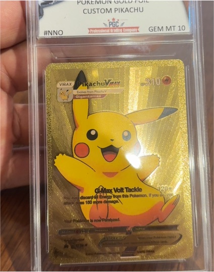 2023 Custom Fan Art Pikachu VMAX Gold Foil — front