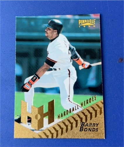 1996 Pinnacle #260 Barry Bonds Hardball Heroes — front