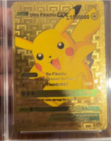 2023 Pokémon Ultra Pikachu GX Gold Foil Fan Art — front