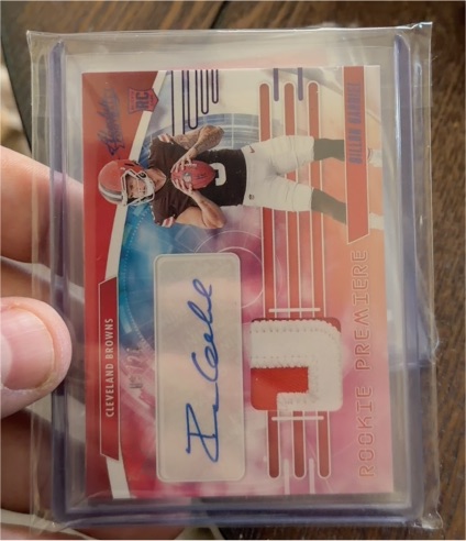 2025 Panini Absolute Rookie Premiere Auto Patch Kyle McCord — front
