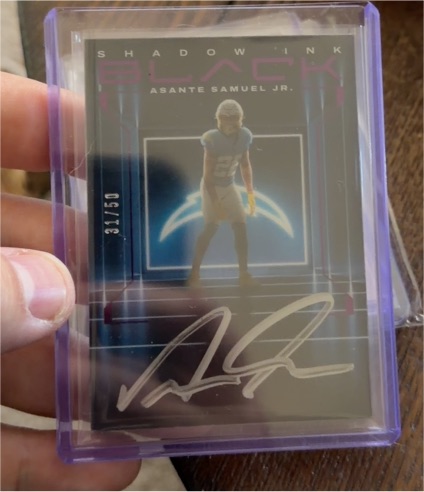 2025 Panini Black Shadow Ink #31 Asante Samuel Jr. — front