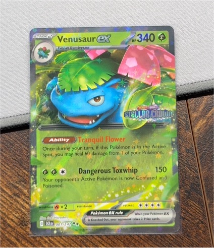 2024 Pokémon SV07: Stellar Crown #001/142 Venusaur ex — front