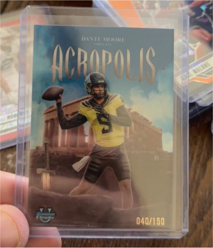 2025 Bowman Chrome University #A-7 Dante Moore Acropolis — front