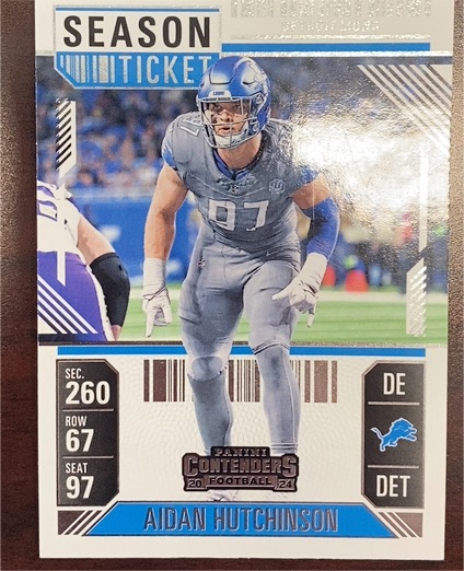 2024 Panini Contenders #34 Aidan Hutchinson Season Ticket — front