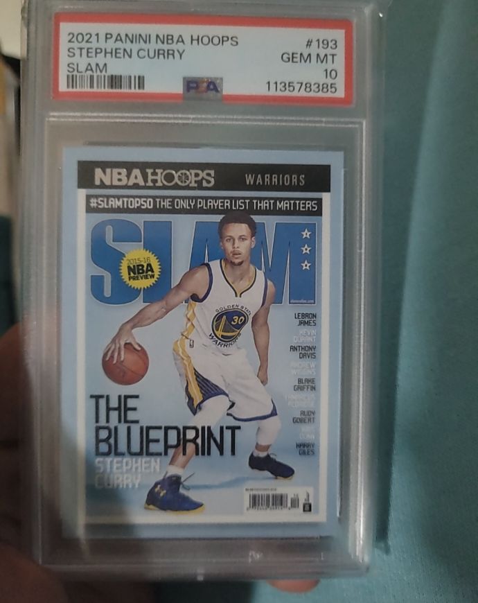 2021 Panini NBA Hoops #193 Stephen Curry SLAM — front