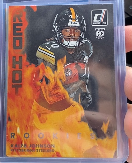 2025 Donruss Red Hot Rookies #RHR-KLJ Kaleb Johnson — front