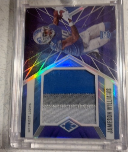 2024 Panini Phoenix Jameson Williams Patch — front
