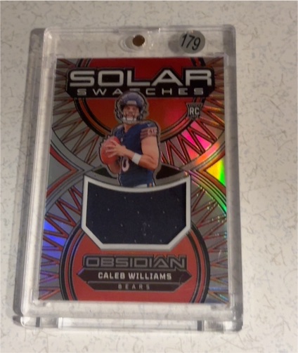 2024 Panini Obsidian Solar Swatches #SS-CWS Caleb Williams — front
