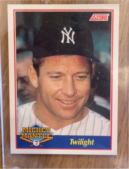 1991 Score #7 Mickey Mantle Twilight — front