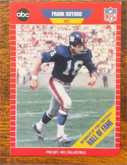 1989 Pro Set #2 Frank Gifford — front