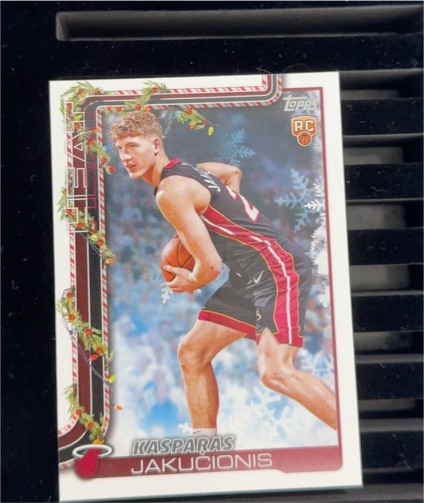 2025-26 Topps Holiday #H180 Kasparas Jakučionis — front