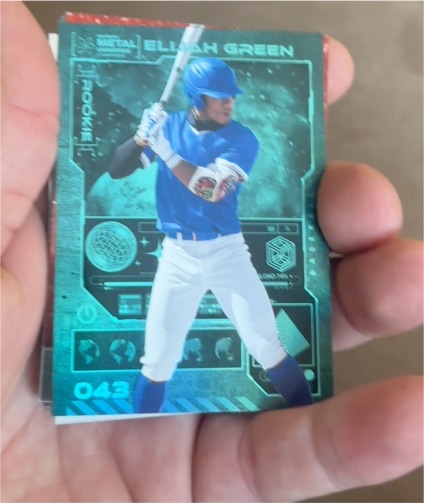 2023 Skybox Metal Universe Champions Aqua #043 Elijah Green — front